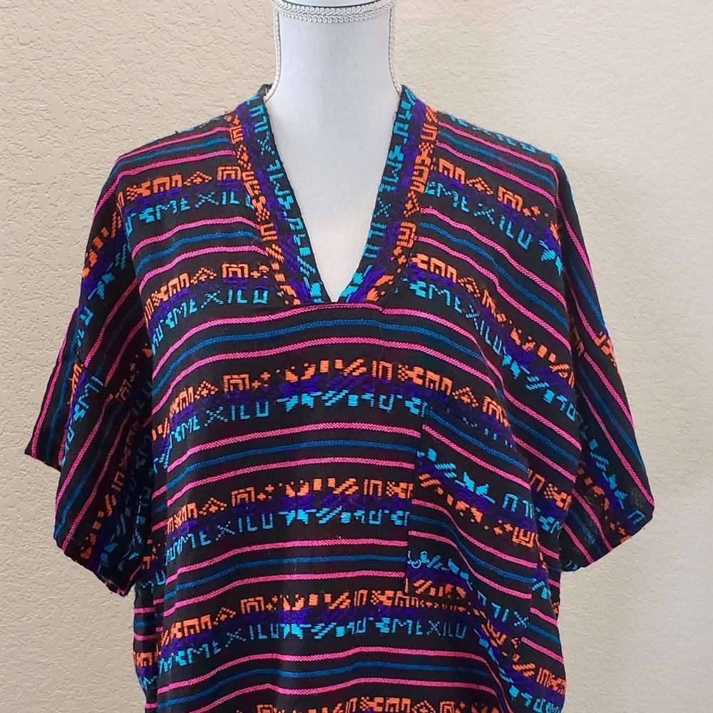 Woven V neck Tunic